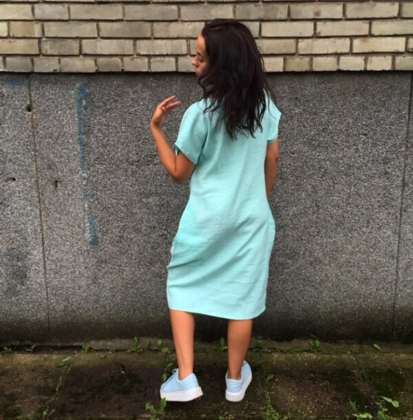 mint linen dress