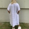 White long linen dress