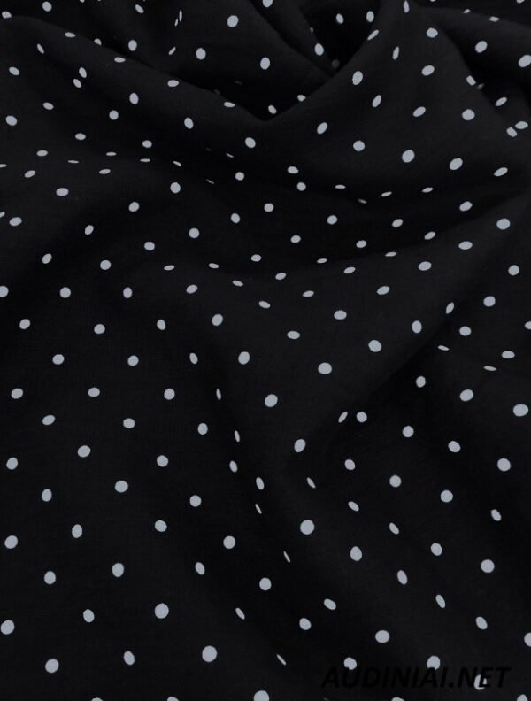 black dots linen dress