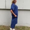 pure linen dress with dots