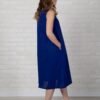 Pure linen sleeveless dress with pockets