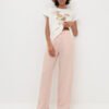 Sprint Wide Linen Baby Pink Pants