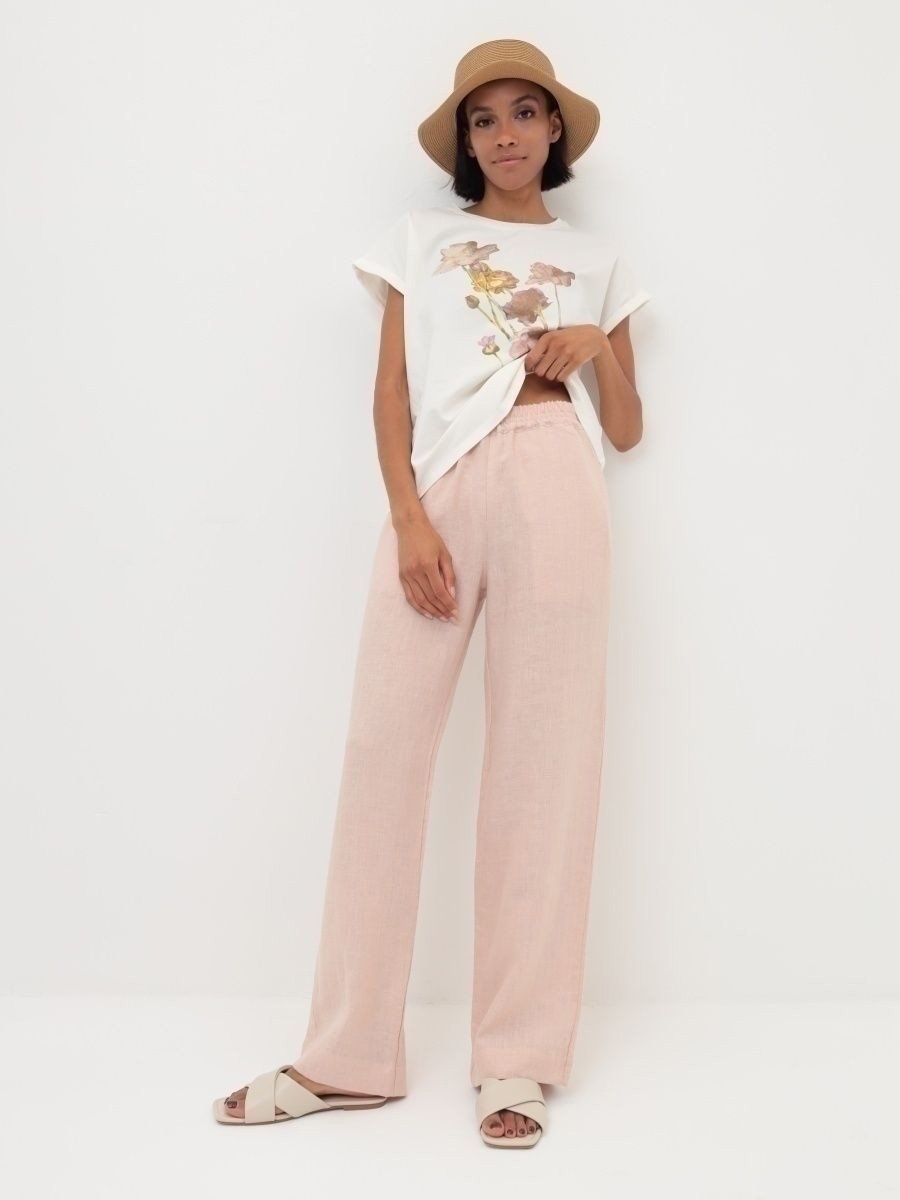 Sprint Wide Linen Baby Pink Pants