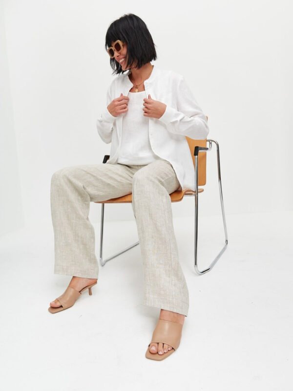 Wide linen pants with an elastic band, Alvario