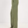 Wide linen pants with an elastic band