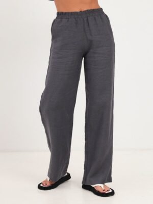 Sprint Wide Linen Graphite Pants