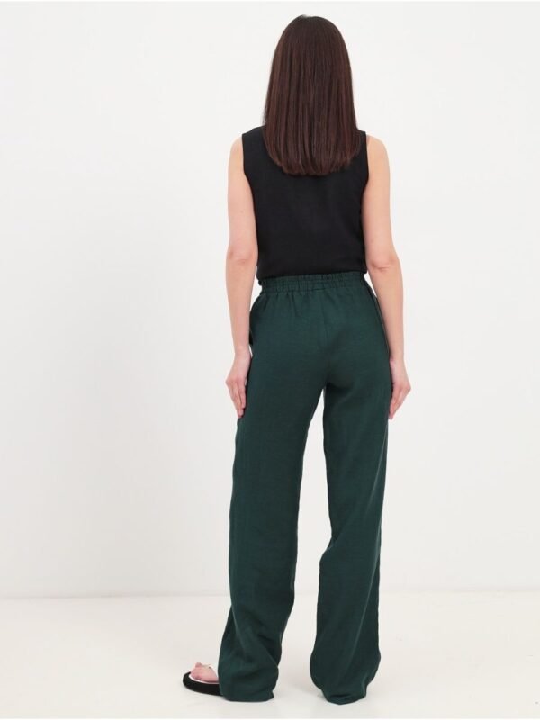 Wide linen pants with an elastic band, Zenith