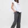 Wide linen pants with an elastic band, Alteza