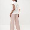 Wide linen pants with an elastic band, Pinkler