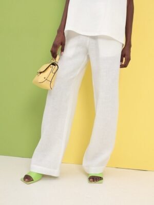 Sprint White Linen Pants