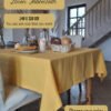 Pure Yellow Linen Tablecloth
