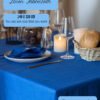 Pure Royal Blue Linen Tablecloth