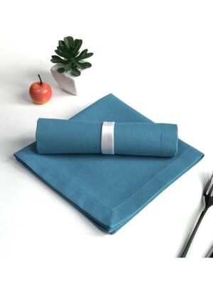 Blue Pure Linen Napkins