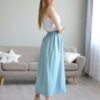 pure linen long skirt