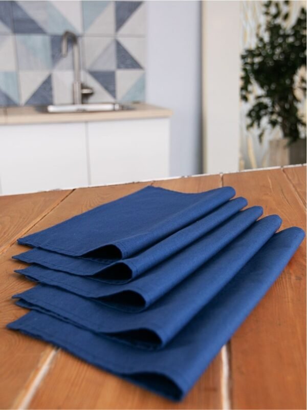 Royal Blue Pure Linen Napkins