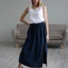 pure linen skirt