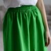 pure linen long skirt