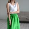 pure linen long skirt