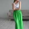 pure linen long skirt