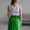 pure linen long skirt